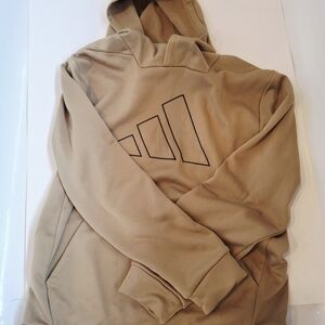Adidas Tan Hoodie with Minimal Logo